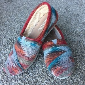 Grey Red Wool Women’s Classics TOMS
